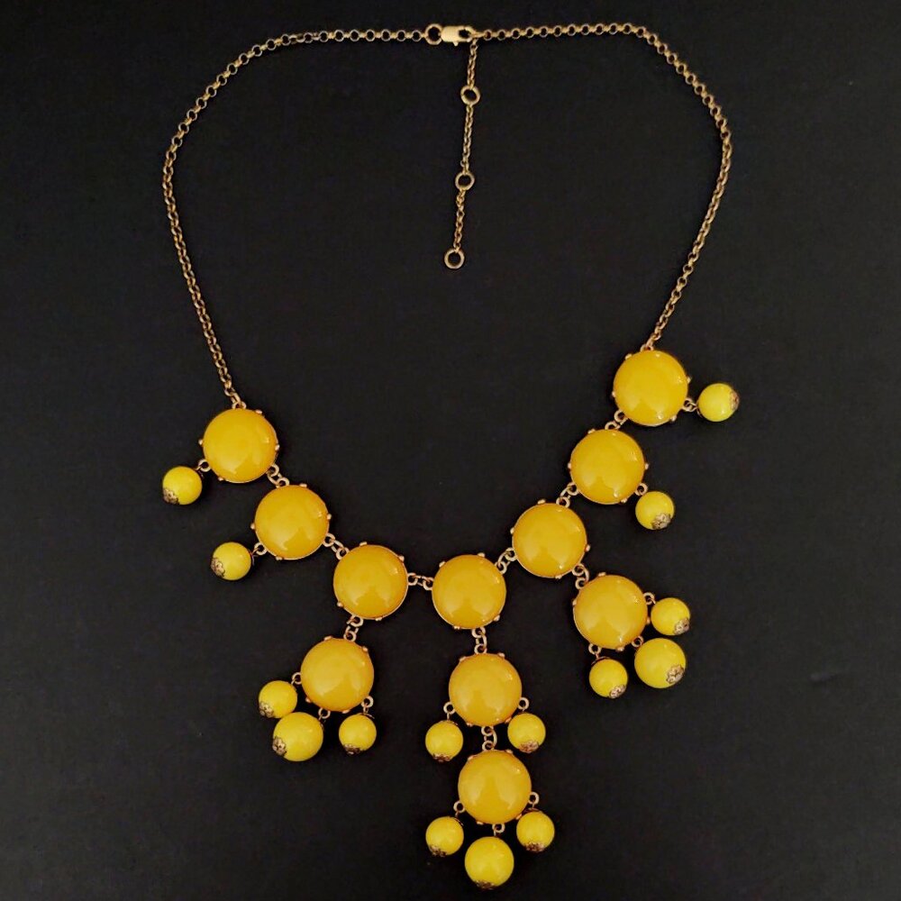 2 tone bright yellow bubble necklace - Picture 6 of 9